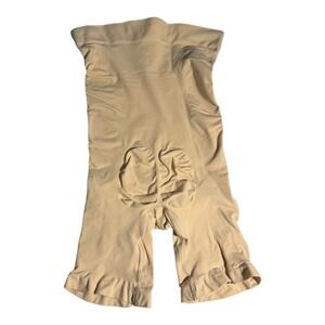 SKIMS Sculpting Mid-Thigh Bodysuit Open Gusset Shapewear‎ Beige XL/TG/XG NWOT